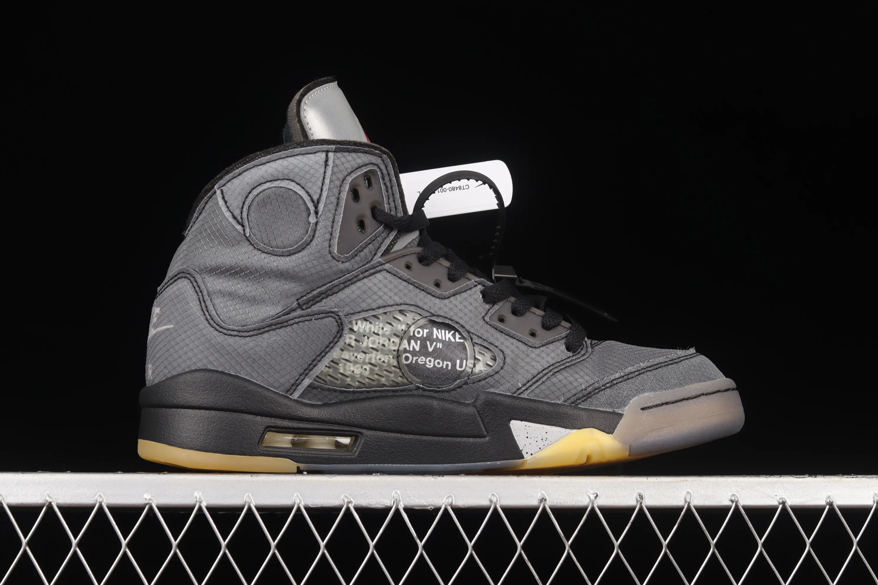 All Categories Air Jordan Jordan Series Basketball Shoes Air Jordan 5 Foreign Trade Version OF x Air Jordan 5 Retro SP AJ5 Joe 5 Black Sail 3M Reflective Basketball Shoes CT8480-001